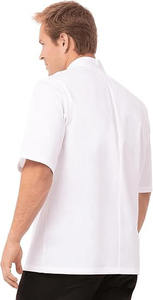 Vêtements de travail d'été 100% coton et élasthanne, uniforme de chef de cuisine à manches courtes pour restaurant, cantine, style fin - Product Image 5