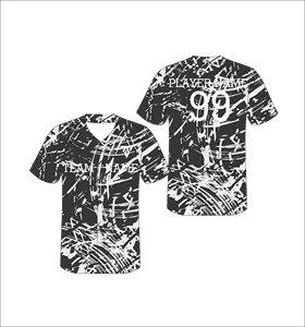 เสื้อเบสบอลคอวีแบบกำหนดเอง แขนสั้น ผ้าโพลีเอสเตอร์ซับเหงื่อ ระบายอากาศได้ดี สำหรับผู้ใหญ่ ทั้งชายและหญิง พิมพ์ชื่อทีมได้ - Product Image 1