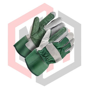 Gants de travail en cuir pour rigger avec renfort de manchette de sécurité, antistatiques, anti-impact, anti-coupure, anti-chaleur, respirants, pour la lutte contre l'incendie - Product Image 2