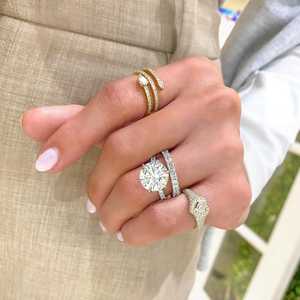 Anillo de sello personalizado con pavé, solitario redondo, con forma de corazón, para dedo mindero, brillante, con cúpula abombada, de oro macizo cultivado en laboratorio de 10K, 14K, 18K - Product Image 2