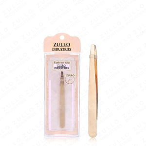 Luxury Gold Stainless Steel Slant Tip Eyebrow Tweezers Custom Logo Premium Beauty Grooming <b>Tool</b> Wholesale - Product Image 4