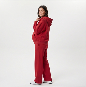 Women Maternity Tracksuit Set 100% Cotton Pregnancy <b>Hoodie</b> Sweatpants Jogger Set Ladies 450gsm Maternity Tracksuits Women's - Product Image 4