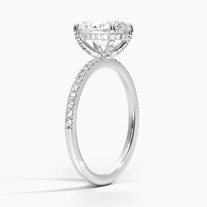 Romantic White Silver <b>Crystal</b> Engagement <b>Ring</b> Stunning Elegant Design for Anniversary Birthday or Special Occasion - Product Image 1