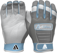 Guantes de Bateo de Béisbol Ligeros, Duraderos, Suaves, Transpirables, de Cuero de Primera Calidad, Antideslizantes, con Cierre de Gancho y Bucle, Ajuste Estándar, Color Azul Cielo