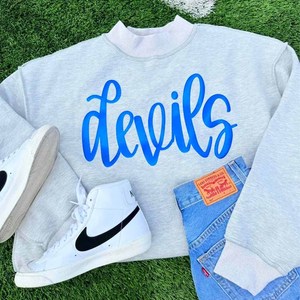 His Way Is Better Premium <b>Mock</b> <b>Neck</b> Sweatshirt Women Men Embroidery Chenille Patch Greek Apparel Cotton Fleece Pullover - Product Image 6