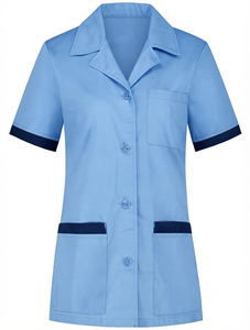 Meilleures ventes : Ensemble de blouses médicales en tissu poly-coton tissé, anti-aiguilles, extensible, à manches courtes, pour hôpitaux, vente en gros OEM - Product Image 1