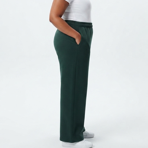 Factory Wholesale Lace Wide Leg <b>Green</b> Sweatpants Women Regular Fit Slimming Straight Jogger Pants Autumn Winter Outdoor Sports - Product Image 5