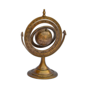 Globo Terráqueo de Diseño Robusto en Metal, Ideal para Mesa de Hogar, Sala de Reuniones y Escuela, Diseño en Latón Color Antiguo - Product Image 3