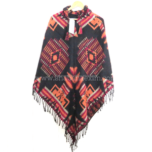 Fashionable Warm Acrylic Poncho Winter Ponchos for <b>Women</b> <b>Cape</b> Acrylic Woolen Poncho Easy to Wear with High Quality From India - Product Image 4