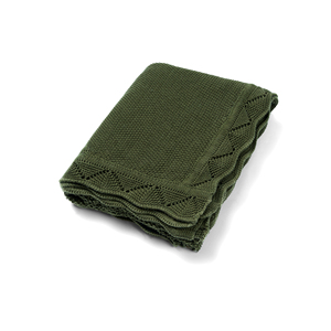 Couverture rectangulaire pour bébé en coton 100% tricoté au Vietnam, écologique, couleur unie, 209g-278g, personnalisable, lavable en machine - Product Image 1