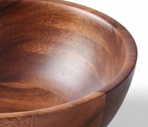 Ensemble de bols de service artisanaux en bois, design minimaliste rond, écologique, vaisselle durable pour un usage quotidien - Product Image 2