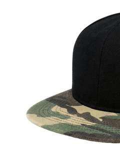 Gorra Snapback Personalizada Negra y Verde Camuflaje con Visera Plana, Ajustable, Estilo Casual Urbano, Mezcla de Algodón, Unisex, Venta al Por Mayor - Product Image 5