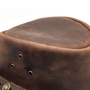 <b>Men</b>’s Modern Leather <b>Cowboy</b> Hat with Wide Brim and Classic Western Appearance <b>for</b> Casual <b>Outfits</b> Travel Camping and Outdoor Wear - Product Image 5