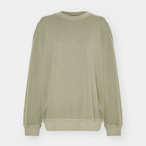 Sudadera Oversize de Cuello Redondo para Mujer, Color Sólido, Hombros Caídos, Manga Larga, Tejido de Algodón, Ropa de Otoño - Product Image 6