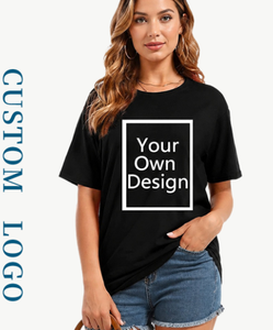 T-shirt à manches courtes col rond noir avec logo personnalisé, impression sur le devant, tee-shirt pour homme - Product Image 1