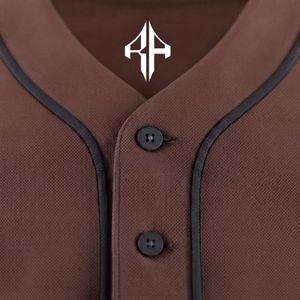 Ensemble de baseball pour hommes de haute qualité, matière 100% polyester, col en V, impression par transfert par sublimation par RIVIAN ATLANTIC - Product Image 6