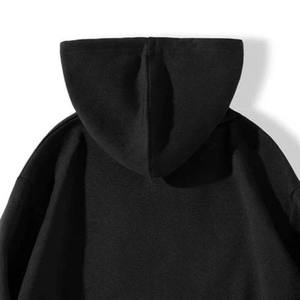 Black Hooded Zipper Sweatshirt With Pink Spiderweb And Heart Print Unisex Casual Autumn Wear - Product Image 2
