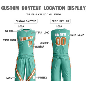 Uniformes de basket-ball personnalisés, nom de l'équipe imprimé, maillot et short sublimés à séchage rapide, sans manches, unisexe, adulte, toutes saisons - Product Image 3