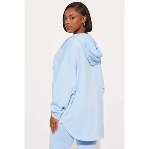 Sudadera con Capucha Extra Grande para Mujer, con Estampado de Mariposas, Hombros Caídos, Manga Larga, Tejida en Algodón, para Otoño - Product Image 6