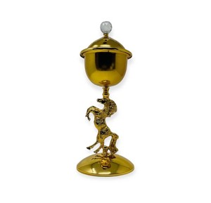 Quemador de Incienso de Metal Dorado de Lujo, Fragancia de Madera de Ciprés, Decoración Religiosa para el Hogar, Arte Aromático, Incienso de Exportación - Product Image 1