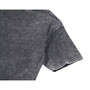 Fournisseur OEM de vêtements streetwear, faibles MOQ, t-shirts en coton coupe ample à épaules tombantes avec impression graphique personnalisée délavée à l'acide, vêtements de sport et d'entraînement - Product Image 3