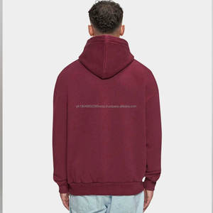 Sweats à capuche pour hommes en coton 100% surdimensionnés en gros, séchage rapide, respirant, vêtements décontractés, technique de teinture unie pour la saison hivernale - Product Image 6