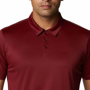 เสื้อโปโลผู้ชายสีแดงเลือดหมู ผ้าโพลีเอสเตอร์ 220 กรัม ระบายอากาศได้ดี เหมาะสำหรับกีฬากอล์ฟ รับสกรีนโลโก้ - Product Image 6