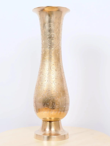 Hot Sale Gold Modern Style Flower <b>Vase</b> for Tabletop Display Handcrafted Aluminium Customizable Color Living Room Fancy <b>Vase</b> - Product Image 4