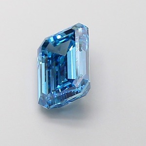 Diamant de laboratoire de 1,84 carat, taille émeraude, bleu vif fantaisie, clarté VS2, polissage excellent, pierre précieuse CVD de qualité supérieure, bijou de luxe - Product Image 3