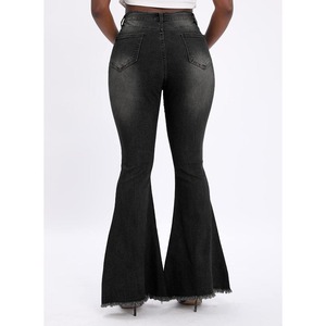 Pantalon évasé tendance pour femme, toucher doux, coupe droite, taille mi-haute, 100 % polyester, décontracté automne, anti-boulochage, haute qualité, longueur complète - Product Image 1