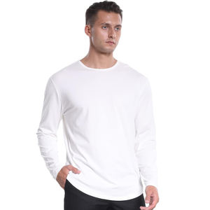 T-shirts pour hommes de qualité supérieure, couleur unie, sur mesure, nouveau style, t-shirts en coton pour hommes de bonne qualité, respirants - Product Image 3