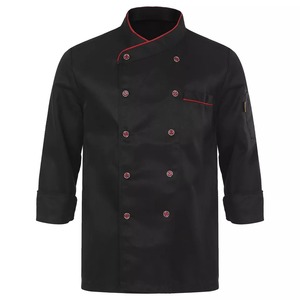 Chaqueta de Chef Premium para Hombre, Manga Larga, Doble Botonadura, Tela de Poliéster Tejida, Uniforme de Cocina para Restaurante, Precio al por Mayor para Exportación - Product Image 1