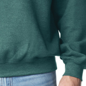 เสื้อสเวตเชิ้ตคอกลมผู้ชาย สีเขียวเข้ม เฮเทอร์ ผลิตจากผ้าฝ้ายพรีเมียม แขนยาว สวมใส่สบาย เหมาะสำหรับลำลอง - Product Image 6