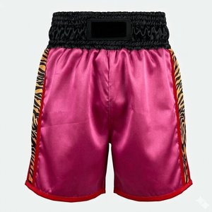 Wholesale Muay Thai Style Satin Breathable Lightweight Baggy Loose Fit Performance Training Shorts Custom Design Elastic Waist - Product Image 3