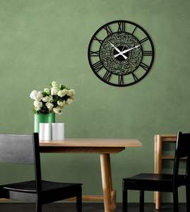 Artistic Iron Islamic Wall <b>Clock</b> Unique Islamic Geometry Design Perfect For Living Room Feature Wall Accent - Product Image 1