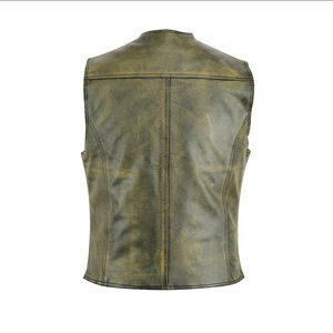 Chaleco de Cuero para Hombre, Totalmente Personalizado, Transpirable e Impermeable, con Tejido de Punto, Cortavientos, para la Temporada de Invierno - Product Image 2