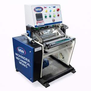 Máquina Rebobinadora de Papel de Aluminio Semiautomática (MOHINDRA MECHANICAL WORKS MMW-KFR001) para la Fabricación de Rollos de Papel de Aluminio de Grado Alimenticio - Product Image 1