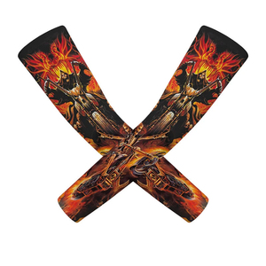 Manchons de bras en nylon/spandex pour cyclisme, à séchage rapide, écologiques, respirants, rafraîchissants, anti-UV, à sublimation intégrale et compression - Product Image 1