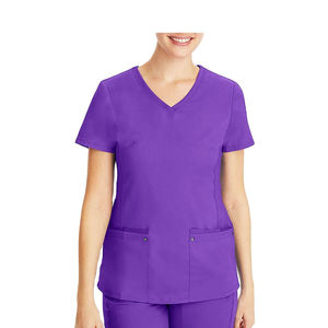 Tenues d'infirmière personnalisées en tissu tissé imperméable et extensible, respectueuses de l'environnement, en spandex, pour hôpitaux, salons de beauté et cliniques médicales - Product Image 2