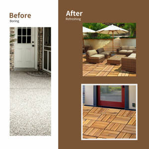 Baldosas de Madera Duraderas para Terraza, Piso de Patio Encastrable de Madera de Acacia - Product Image 1