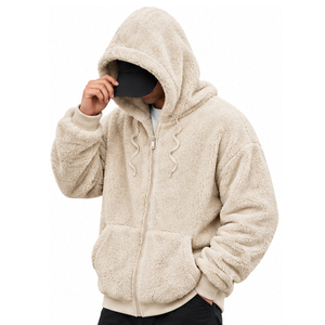 Heavyweight Sherpa Fleece <b>Hoodie</b> <b>for</b> <b>Men</b> Women Relaxed Fit Winter Casual Wear Custom Design Wholesale Manufacturer - Product Image 1