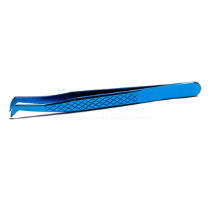 แหนบต่อขนตาแบบมืออาชีพ สีน้ำเงิน รุ่น Blue Volume Lash Tweezers ด้ามจับเพชร ทำจากสแตนเลส สำหรับต่อขนตาแบบ Volume เหมาะสำหรับร้านเสริมสวย - Product Image 1