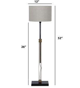Gold Metal Floor Lamp Wholesale Modern <b>Black</b> Base Standing <b>Light</b> Manufacturer Custom Fabric <b>Shade</b> Floor Lamp OEM ODM - Product Image 2