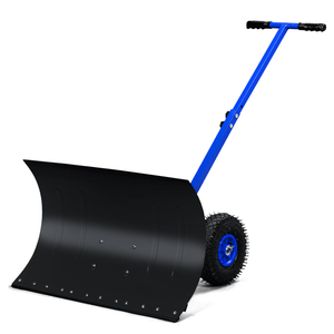 29 X 18in Heavy-Duty Manual Snow Shovel Adjustble T Handle with Inflatable Wheels for Driveways Human-Powered Snow Sweeper - Product Image 5