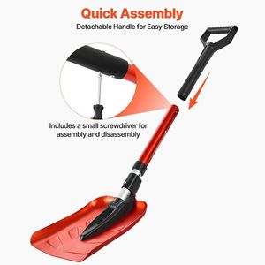 Attrezzo Portatile e Leggero per la Rimozione della Neve per Giardino, Auto, Campeggio - Pala Multifunzione - Product Image 3