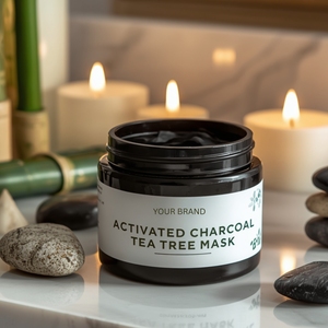 Activated Charcoal Tea <b>Tree</b> <b>Face</b> Mask Deep Cleansing Pore Refining Facial Care Private Label - Product Image 1