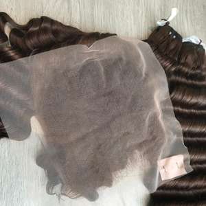 Extremos gruesos de onda profunda Estilo elegante Largo Natural #2 Peluca de color marrón Extensiones de cabello humano vietnamita - Product Image 2