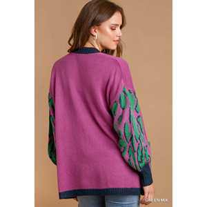 Umgee Suéter Cárdigan con Estampado Animal Frontal Abierto para Mujer - Product Image 4