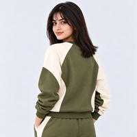 Sweat-shirt tendance pour femme en coton épais, coupe épaules tombantes, toucher doux, confortable, style streetwear