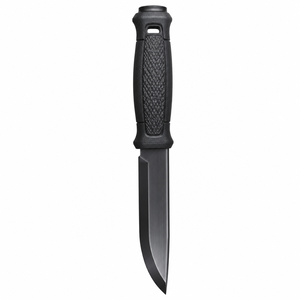 Cuchillos Negros de Hoja Fija para Exteriores con Borde Plateado Oscuro, Textura de Diamante, Empuñadura Ergonómica y Funda Protectora Negra para Camping - Product Image 1